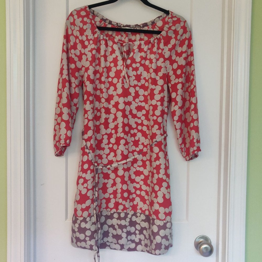 Boden silk/viscose blend circles dress